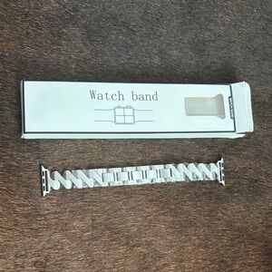 Silver Metal Apple Watch Band